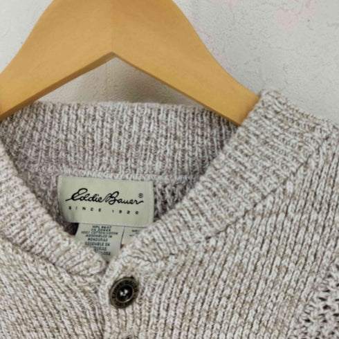 エディーバウアー Eddie Bauer 白タグ コットン ヘンリーネック ニット メンズ import:M
